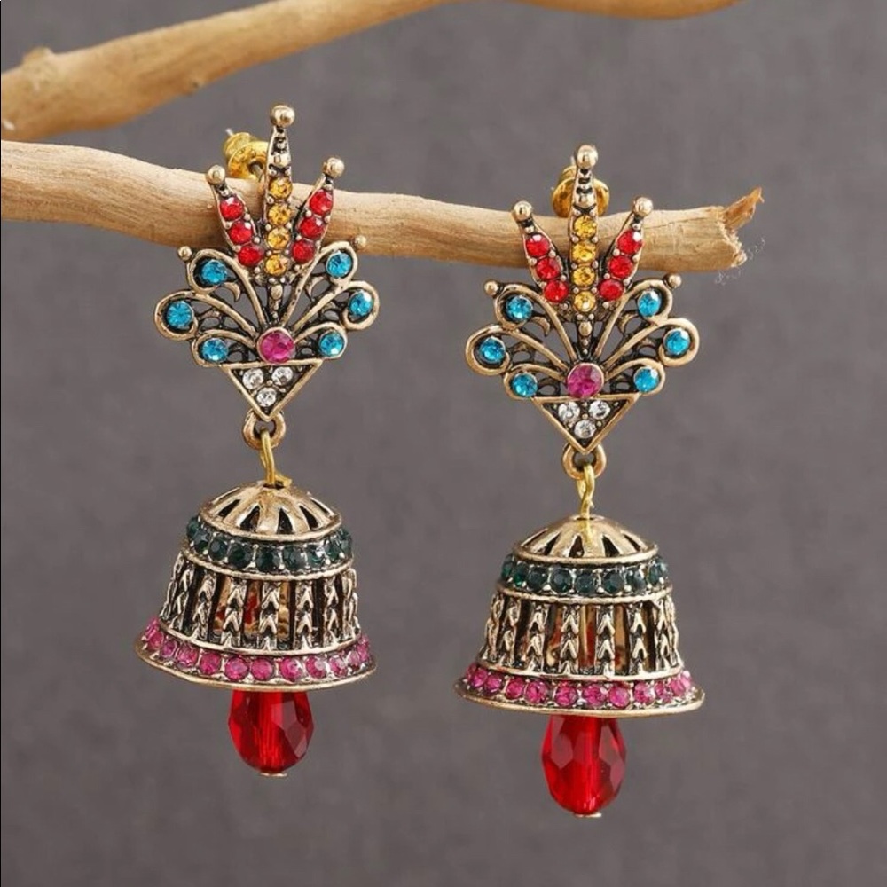 Elegant Multicolor Jhumka Earrings